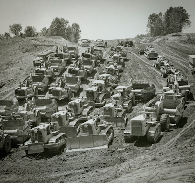 Construction of I-20. Photo from DoT archives.